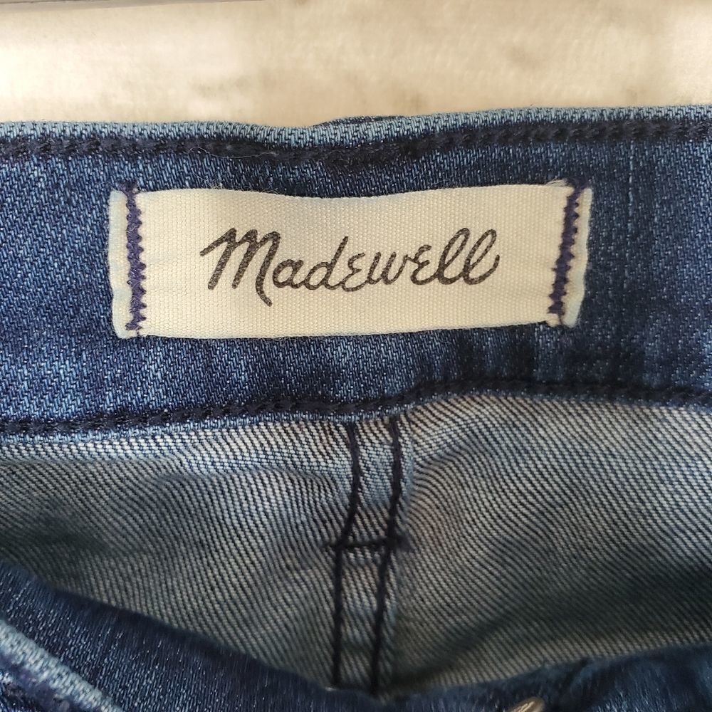 Madewell 9" high-Rise Skinny Jeans in Beattie Wash Velvet Tuxedo Stripe Edition - Picture 7 of 12